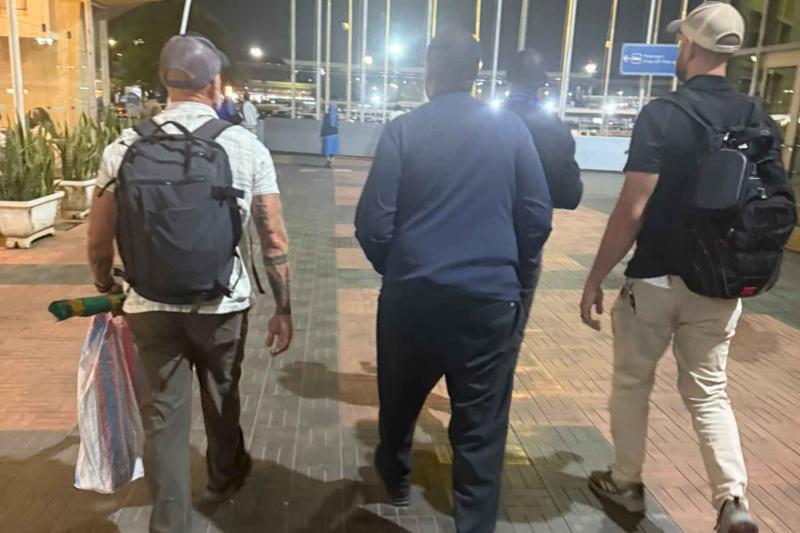 File image of the suspect, Sancho Kibutu at JKIA.